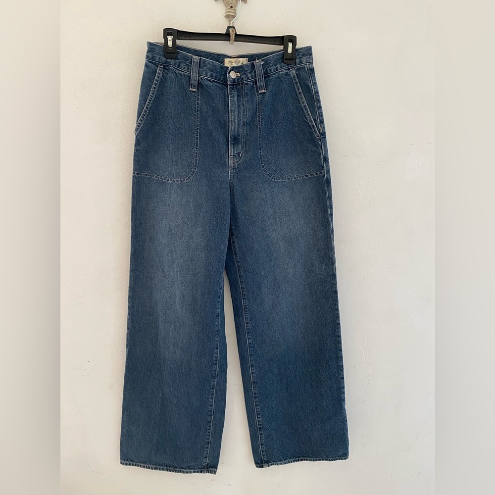 Madewell Dark Blue super wide leg Jeans high waisted size 29 - Picture 5 of 12